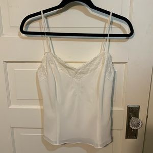 LOFT Ann Taylor Lace Trim Tank Top Sz 4